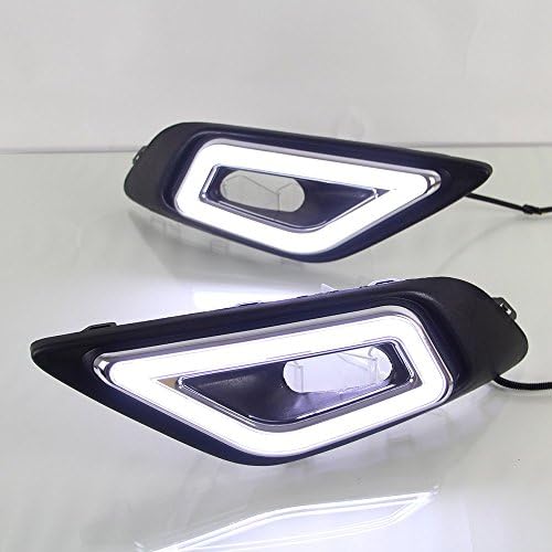 2016 New 2 Pcs White+Yellow LED Daytime Running light Super Bright Day Fog Light DRL Bulbs Turn Signal for HONDA JADE 2013~2015