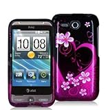 Purple Love Design Crystal Hard Skin Case Cover for HTC Freestyle F8181 Pho ....