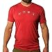 Fit Four The F4 Muscle T Shirt Men's Athletic Fit Tri-Blend Short Sleve Crew Neck T-Shirt Fitness, WODs, Weightlifting (M, Vintage Red)