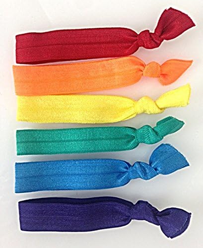 No crease hair ties, 15 Pack of assorted rainbow colors, solid vibrant colors.
