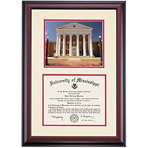 Amazon.com - Mississippi Ole Miss Rebels Diploma Frame Ivory Red