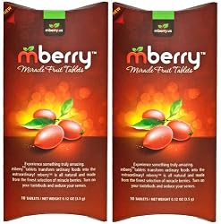 Mberry Miracle Fruit Tablets 2 Packages of 10