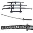 Whetstone Cutlery 3 Pc Heavy Katana Super Set, Black
