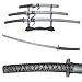 Whetstone Cutlery 3 Pc Heavy Katana Super Set, Black