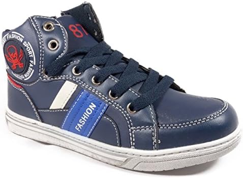 RWalker KL Boy's High Top Casual Shoes RW KL Boy Navy 1h KL