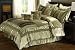 8 Pc. Luxury Patchwork Comforter Set w/ Matching Decorative Pillows Sage Green