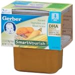 Gerber 2nd Foods Autumn Vegetables with Mixed Grains (with DHA), 2-Count 3.5-Ounce Packages (Pack of 8)