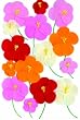 Martha Stewart Crafts Stickers, Pink, Red, and Orange Poppy