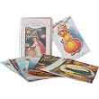 Halloween Glitter Greetings: Cavallini Carte Postale tin of 12 postcards (6 designs)