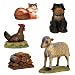 G. DeBrekht Village Animals and Woodpile Set