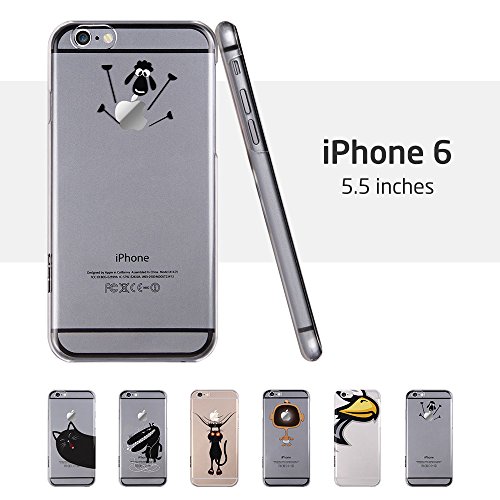 iPhone 6 plus Case, ESR® Mania Series Protective Case Bumper[Scratch-Resistant] [Perfect Fit] Clear Hard Back Cover with Cute Print for 5.5 inches iPhone 6 plus (Little Lamb)