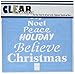 Clear Scraps Word Christmas Tree Stencils, 12 by 12