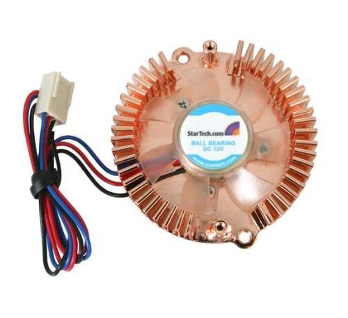 StarTech.com Copper Universal VGA Cooler Fan with Heatsink and TX3 Connector FANUNIVGA (Copper) Images