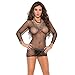Long Sleeve Industrial Net Mini Dress