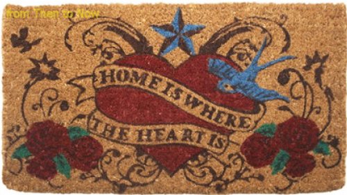 Home Is Where the Heart Is Coir Doormat, Door Mat