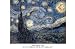 Roberty Silvers (Vincent Van Gogh Starry Night Photo Mosaic) Black Wood-Mounted Art Poster Print - 24