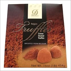 Belgian Chocolate Cocoa Dusted Truffles Donckels 1 lb. Gift Box - Imported