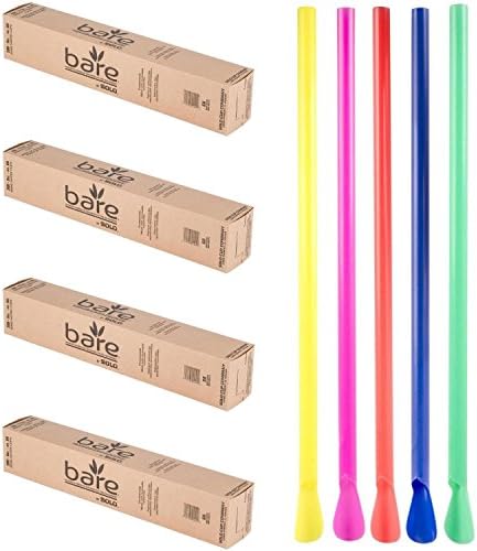 800 Snow Cone Cups (6 Oz) and 800 Spoon Straws (8")