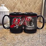 NFL Tampa Bay Buccaneers 15-Ounce Black Helmet Mug (2 Pack)