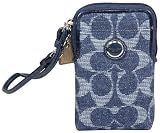 Coach Poppy Signature Denim Universal Case Wristlet