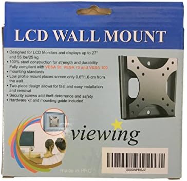 viewing 13-27 Inches LCD LED Computer Monitor Mounting Kit with VESA 50 x 50 mm, 75 x 75 mm and 100 x 100 mm Mounting Patterns (VMF2720)