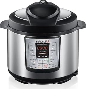 Instant Pot IP-LUX60 6-in-1 Programmable Pressure Cooker, 6-Quart 1000-Watt