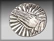 Silver Star "Praying Hands" Metal Belt Buckle