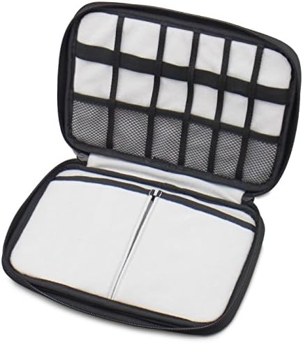 NEXARY Gadget Case Pouch / Portable / Protect Kindly! Your Electronic Accessories! Such as Your USB Cable and Equipment of Cell phone, Tablet, the PC are in this soft case ALL IN! Black