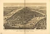 GIANT Wall Sticker of: Panoramic map of historic New York.