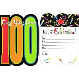 Guess Who's Turning 100 Invitations - Pkg of 8