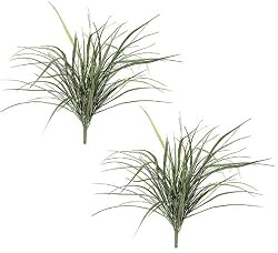 TWO 36" Artificial Long Grass Bushes