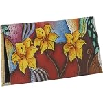 Anuschka Checkbook Cover Premium Peacock Safari