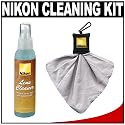 Nikon Cleaning Combo Kit: Nikon 4oz. Lens Cleaner Spray Bottle + Spudz Microfiber Cloth for D700, D300, D200, D90, D80, D60, D5000, D40x, D40, D3, D3x, D300s & D3000 Digital SLR Cameras, Lenses, Binoculars & Scopes