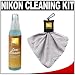 Nikon Cleaning Combo Kit: Nikon 4oz. Lens Cleaner Spray Bottle + Spudz Microfiber Cloth for D700, D300, D200, D90, D80, D60, D5000, D40x, D40, D3, D3x, D300s & D3000 Digital SLR Cameras, Lenses, Binoculars & Scopes