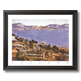 Paul Cezanne French Landscape Lake Tree Landscape Home Decor Wall Picture Black Framed Art Print