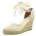 Soludos Women's Tall Wedge Linen Pump