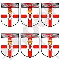 NORTHERN IRELAND Ulster Banner Shield UK 40mm (1,6") Mobile Cell Phone Vinyl Mini Stickers, Decals x6