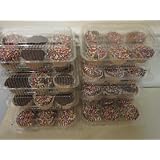 Oasis Supply PJP LBH-6656-12A 6-Compartment Cupcake Containers with Hinged Lid and 12 containers, Clear