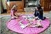 Homecube Large 59 Inches Diameter Baby Kids Play Floor Mat Toy Storage Bag Organizer Pink