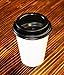 2dayShip 100 Pack WHITE Paper Coffee Hot Cups with BLACK Travel Lids - 12 ounce