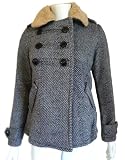 Herringbone Jacket with Removable Fur Collar