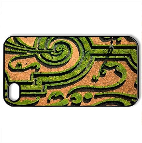Gardens at the Chateau of Vaux le Vicomte - Case Cover for iPhone 4 and 4s (Watercolor style, Black)
