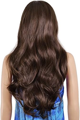 Krodi Fashion 28 inch Heat Resistant Fiber Synthetic Curly Wavy Long Hair Cosplay Wigs ,Light Brown