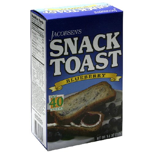 Jacobsen Toast Blueberry Snack Toast, 5.6-Ounce Packages (Pack of 12) by Jacobsen Toast