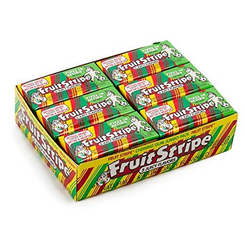 Fruit Stripe Chewing Gum Jumbo 17-Stick Packs (Box of 12)