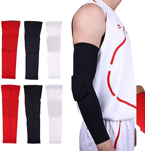 Crashproof Honeycomb Pad Football Basketball Shooting Arm Sleeve Elbow Support Lycra Fabric