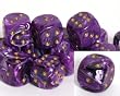 Vortex Dice 16mm d6 Purple/gold Pipped Dice