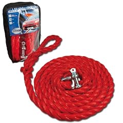 Cartrend 50235 Abschleppseil 4 Tonnen, rot, in praktischer Zipp-Tasche