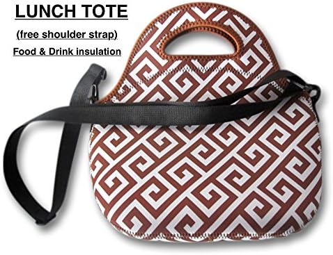 Neoprene Lunch Tote Picnic Bag. Food &amp; Beverages Insulation. Reusable, Washable, Water-proof Foldable, Light. Strong Zipper. Flat stand-up bottom. Free shoulder strap! 75% OFF Gift!