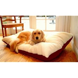 Large 36x48 Rectangle Dog Pet Bed - Burgundy